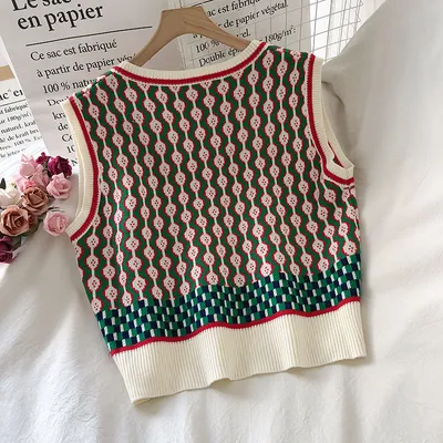 Korean Style Loose And Thin V-neck Sleeveless Waistcoat Top Women's Trend
