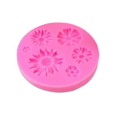 Daisy Sun Flower Sunflower Chrysanthemum Fondant Silicone Mold Diy Chocolate Cake Mold
