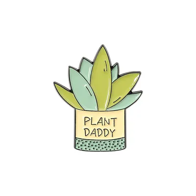 Green Pink Succulent Plant Oil Drip Brooch