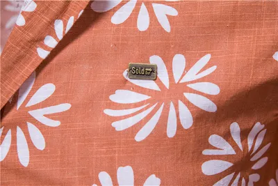 Men's Cotton And Linen Printed Short-sleeved Shirt