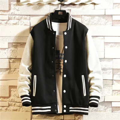 Men's Loose Handsome Youth Baseball Uniform Jacket