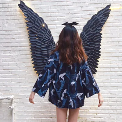 Loose Plus Size Travel Crane Print Sun Protection Clothing