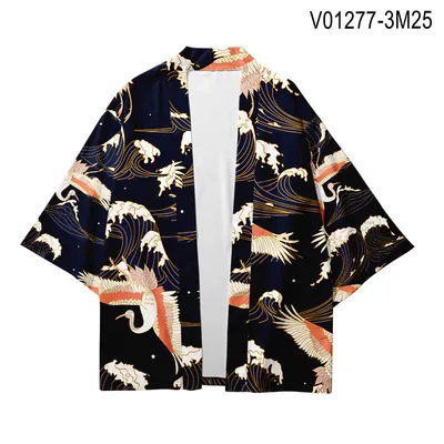 Plus Size Crane Print XXS-4XL Cosplay Harajuku Japanese Fashion