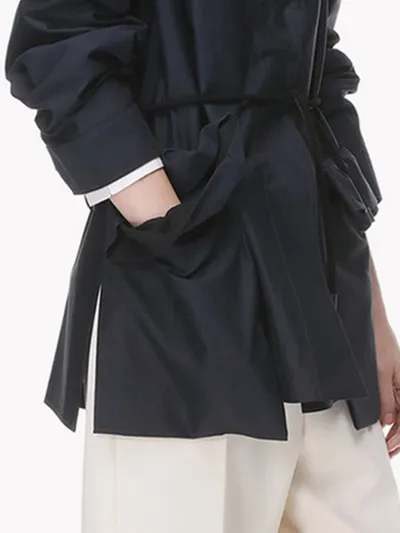 Han Luojia Plus Size Women's Fat Mm Windbreaker Design Is Loose And Thin, Fashionable And Western Style New Spring