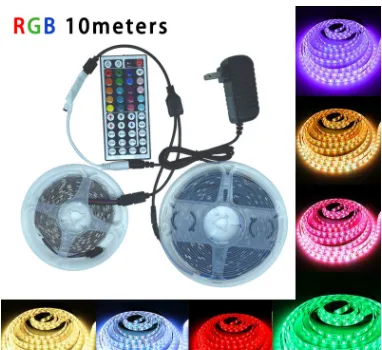 وحدة تحكم صغيرة 2835، 300 مصباح RGB، لوحة إعلانية IP65 مع 24 مفتاحًا، مجموعة مزود طاقة 12 فولت 5 أمبير (44 مفتاحًا).