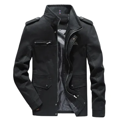 Men's jackets in foreign trade, long washed cotton leisure coat, big new winter and winter yards