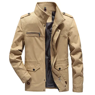 Men's jackets in foreign trade, long washed cotton leisure coat, big new winter and winter yards