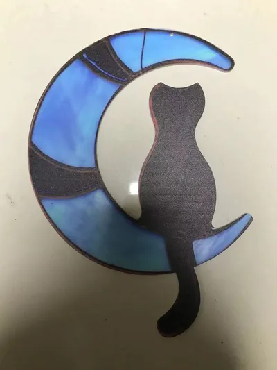 Cat in Moon Moon Cat Decoration Pendant Bar Home Crafts Restaurant Wine Cabinet Jewelry