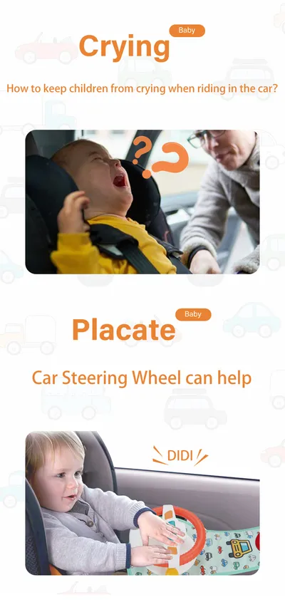 Baby Kids Eletric Simulation Steering Wheel Toy Driving Interactive Musical Educational Toy