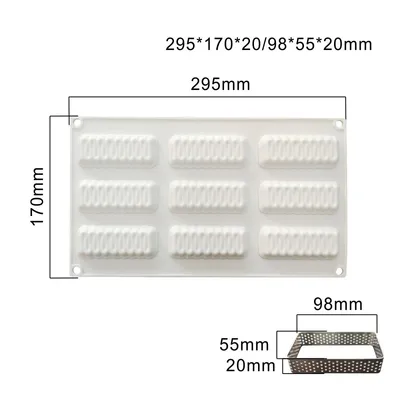 Wave Tower Cake Mousse Mould Square Mousta Ring
