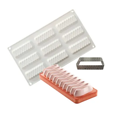 Wave Tower Cake Mousse Mould Square Mousta Ring