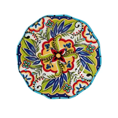 Western Dishes Round Breakfast Plate Microwave Tableware