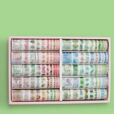 100 Rolls Of Hand Account Tape Antique Characters And Paper Tape Cute Color Salt Hand Account Material Spree Set