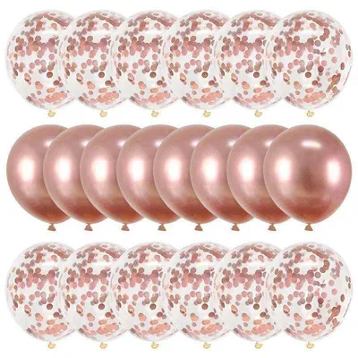Amazon Rose Gold Confetti Balloons 20 Pack
