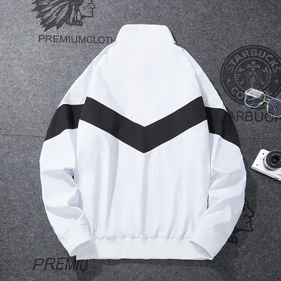 Colorblock Tooling Jacket Men's Casual Loose Jacket