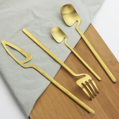 Cross-Border Western-Style 7-Piece Portable Cutlery Set Hanging Cup Cutlery Set Stainless Steel Travel Camping Cutlery