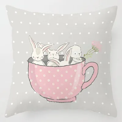 Cartoon Bunny Cushion Cover Home Textiles