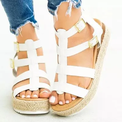 Platform Women's Sandals With Cross Straps