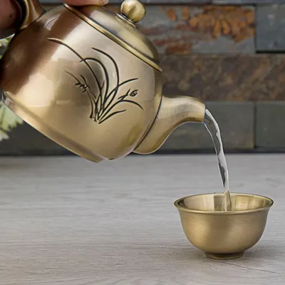 Metal Craft Orchid Creative Tea Set Gift Set