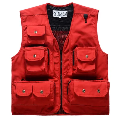 Multi-pocket Men's Canvas Fishing Vest