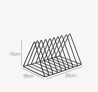 Desktop Wrought Iron Triangle Book Stand Creative Ins Wind Bookshelf Student Desk Bookend Table Book Stand Shelf Book Clip Book Rest