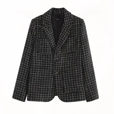 Clothing Temperament High-end Sense Of Plaid Suit Design Sense