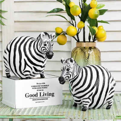 Creative Resin Crafts Nordic Minimalist Animal Zebra Horse Living Room Soft Decoration Desktop Decoration