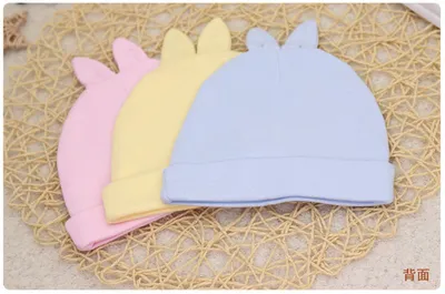 Cute Kids Hat Cap with Bibs Candy Solid Colors Boys Girls Baby Beanies Hats Cotton Born Baby Hat