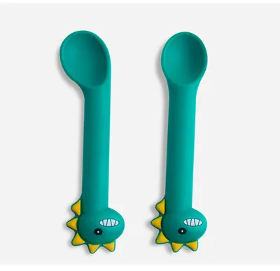 Baby Grid Plate Training Fork and Spoon Set