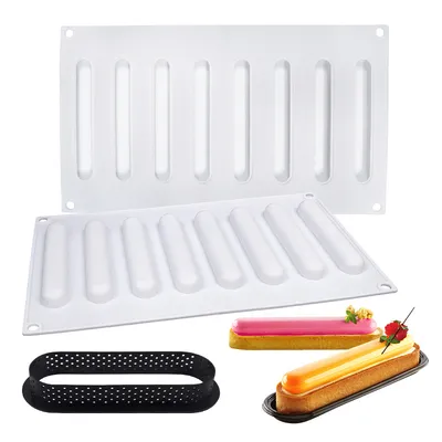New Oval Tower Ring 8 Strip Silicone Cake Mold
