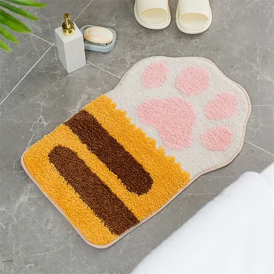 Long Cat's Claw Flocking Home Bathroom Non-slip Mat