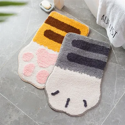 Long Cat's Claw Flocking Home Bathroom Non-slip Mat