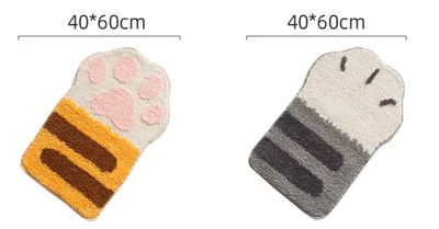 Long Cat's Claw Flocking Home Bathroom Non-slip Mat