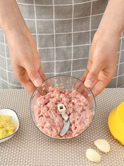 Manual Vegetable Cutter Household Kitchen Multi-function Manual Meat Grinder Cooking Machine Pull Rope Stir Garlic Vegetable Shredder