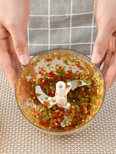 Manual Vegetable Cutter Household Kitchen Multi-function Manual Meat Grinder Cooking Machine Pull Rope Stir Garlic Vegetable Shredder
