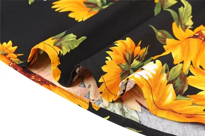 Floral Skirt, Foreign Trade Women's Clothing, Pleated Skirt