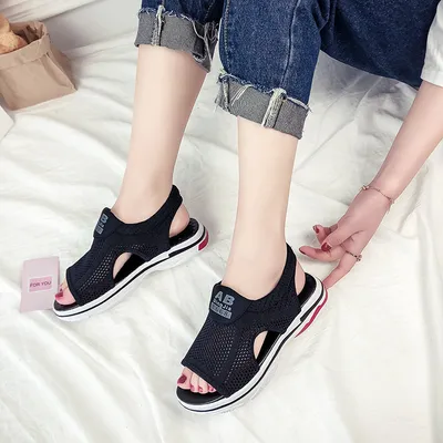 Sports Sandals Women's Mesh Soft Bottom Breathable Lightweight Women's Shoes Casual