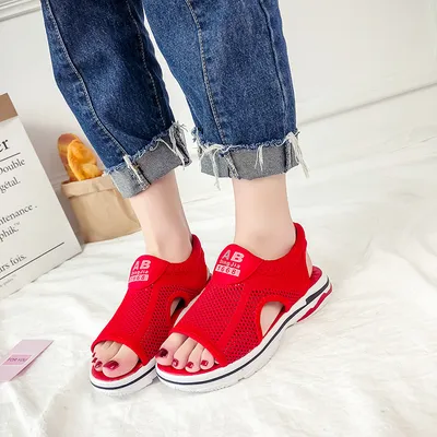 Sports Sandals Women's Mesh Soft Bottom Breathable Lightweight Women's Shoes Casual