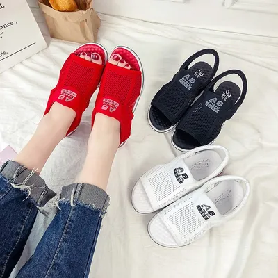 Sports Sandals Women's Mesh Soft Bottom Breathable Lightweight Women's Shoes Casual