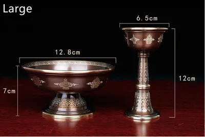 Buddhist supplies India pure copper Dharma cup red copper carved eight auspicious thickened Dharma cup wine cup