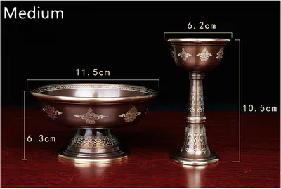 Buddhist supplies India pure copper Dharma cup red copper carved eight auspicious thickened Dharma cup wine cup