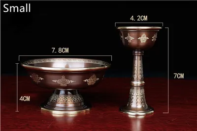 Buddhist supplies India pure copper Dharma cup red copper carved eight auspicious thickened Dharma cup wine cup