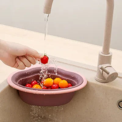 Contrast Color Can Be Flipped Cloud Sink Drain Basket Sink Filter Corner Washing Fruit Kitchen Sink Shelf