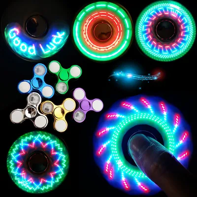 Luminous LED Light Fidget Spinner Hand Top Spinners Glow in Dark Light