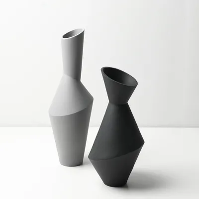Style Home Decoration Vase Abstract Crafts living Room Soft Decoration Geometric Ceramic Flower