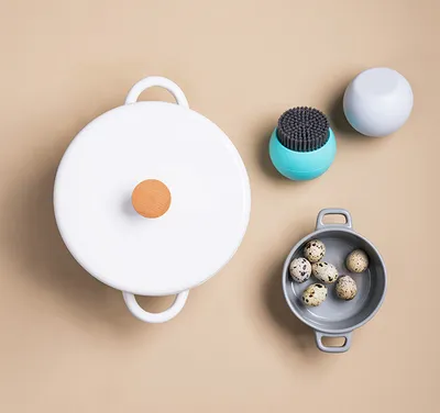 Spherical Standing Pot Brush Does Not Damage The Surface Kitchen Brush Simple Shape Dish Washing Utensil Brush