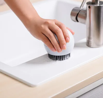 Spherical Standing Pot Brush Does Not Damage The Surface Kitchen Brush Simple Shape Dish Washing Utensil Brush