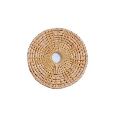 Flower shaped Rattan Tabletop Storage And Heat Insulation Pad