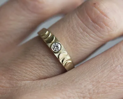 Simple Moon Round Missing Zircon Ring Creative Small Fresh Total Lunar Eclipse Ring Ring