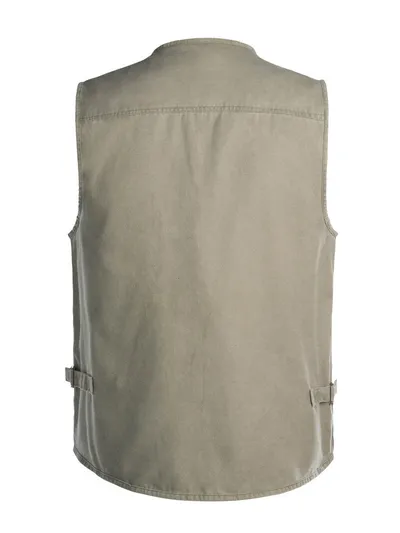 Middle-Aged And Elderly Men's Vest Multi-Pocket Loose Plus Size Outdoor Fishing Photojournalist Waistcoat